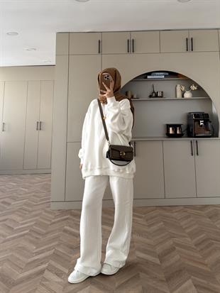 Cole Üç İplik Takım Beyaz