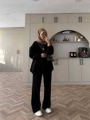 Cole Üç İplik Takım Siyah