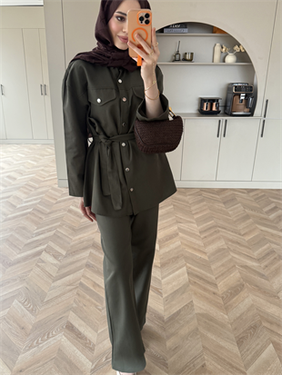 Connel Çıtçıtlı Pantolonlu Takım Haki (2332)