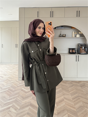 Connel Çıtçıtlı Pantolonlu Takım Haki (2332)