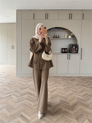 Connel Çıtçıtlı Pantolonlu Takım Taba (2332)