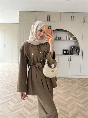 Connel Çıtçıtlı Pantolonlu Takım Taba (2332)