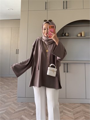 Cora Şal Yaka Sweat Vizon (62401)