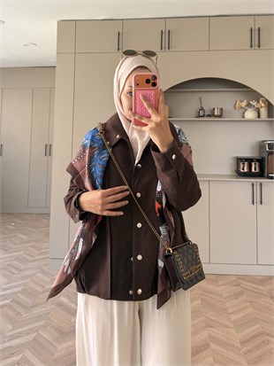 Coss Keten Ceket Kahve (3151)