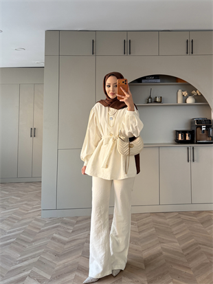 Daily Düğmeli Cupra Takım Ekru (2238)