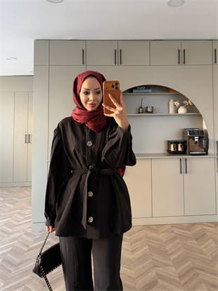 Daily Düğmeli Cupra Takım Siyah (2238)