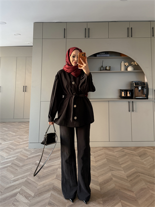 Daily Düğmeli Cupra Takım Siyah (2238)