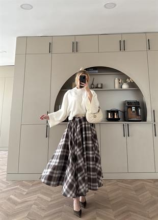 Dali Ekose Etek Acı Kahve-Bej 18