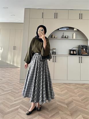 Dali Ekose Etek Gri-Haki 14