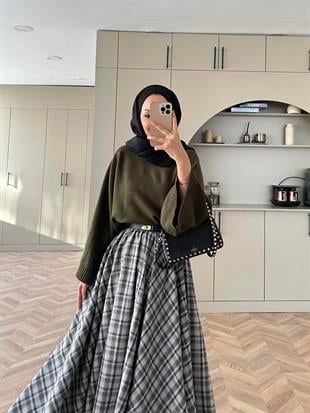 Dali Ekose Etek Gri-Haki 14