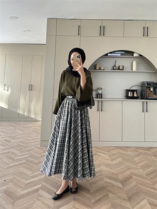 Dali Ekose Etek Gri-Haki 14