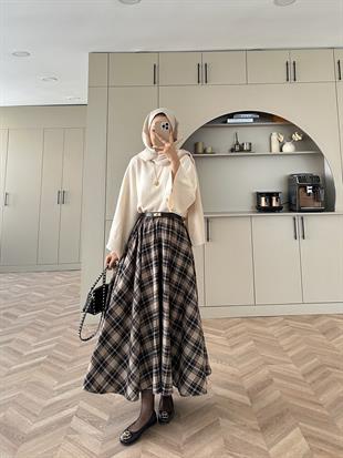 Dali Ekose Etek Siyah-Bej 01