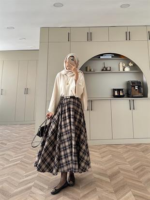 Dali Ekose Etek Siyah-Bej 01