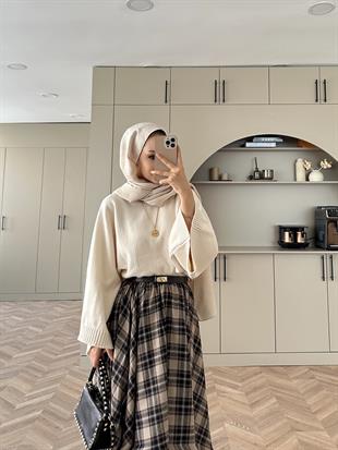 Dali Ekose Etek Siyah-Bej 01