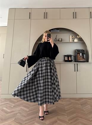 Dali Ekose Etek Siyah-Ekru 21