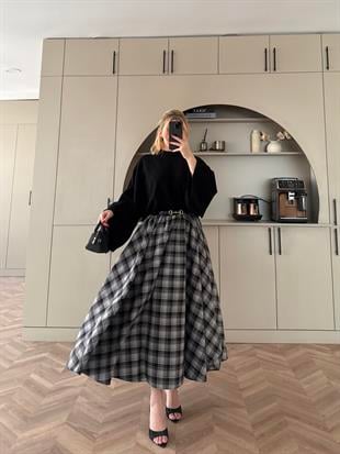 Dali Ekose Etek Siyah-Ekru 21