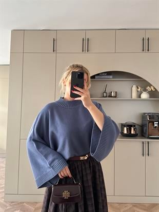 Dali Ekose Etek Turuncu-Lacivert 22