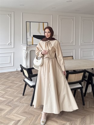 Dalites Bağlamalı Pantolon Takım Bej