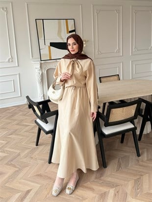 Dalites Bağlamalı Pantolon Takım Bej