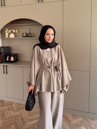 Damla Yarasa Kol Pantolonlu Takım Taş (5608)