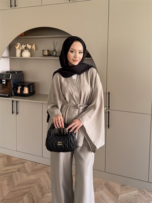 Damla Yarasa Kol Pantolonlu Takım Taş (5608)