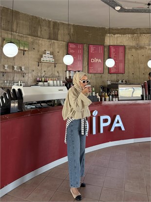 Danla Uzun Yaka Ceket Bej (4573)