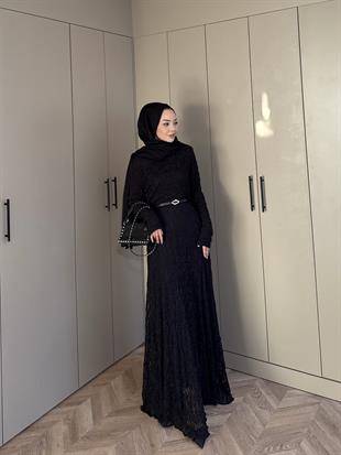 Dantel Elbise Siyah