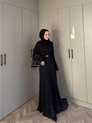 Dantel Elbise Siyah