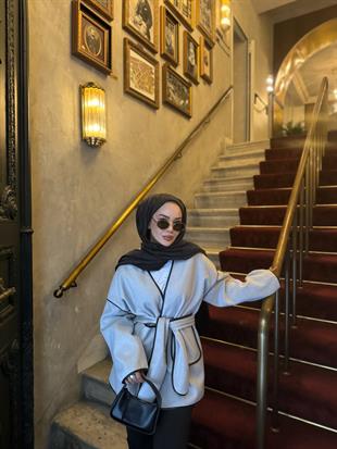 Darel Ribbed Jacket Gray