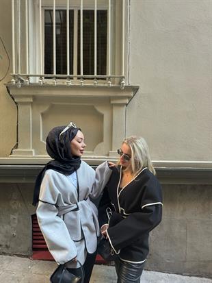 Darel Ribbed Jacket Gray