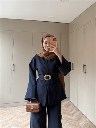 Dark Broş Detaylı Cupra Takım Lacivert (4437)