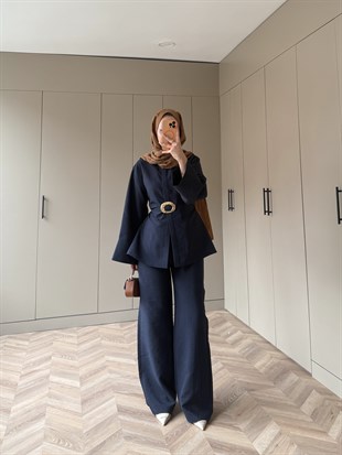 Dark Broş Detaylı Cupra Takım Lacivert (4437)