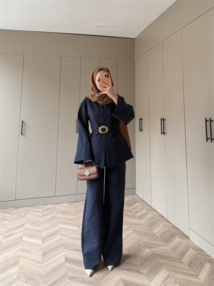 Dark Broş Detaylı Cupra Takım Lacivert (4437)