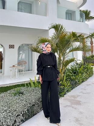 Della Pantolonlu Takım Siyah