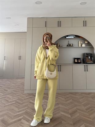 Delma Üç İplik Fermuarlı Takım Sarı