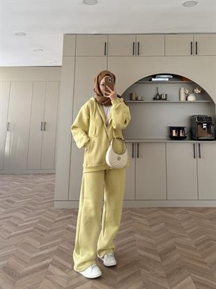 Delma Üç İplik Fermuarlı Takım Sarı