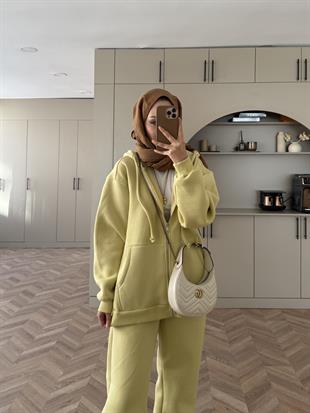 Delma Üç İplik Fermuarlı Takım Sarı