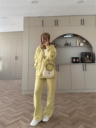 Delma Üç İplik Fermuarlı Takım Sarı