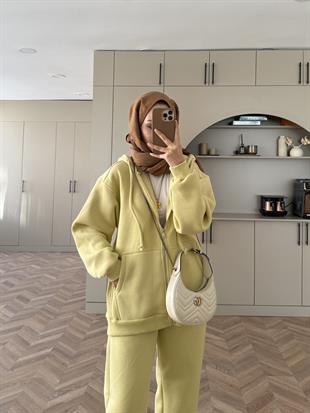 Delma Üç İplik Fermuarlı Takım Sarı