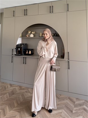 Delta Oysh Pantolonlu Takım Bej (4552)