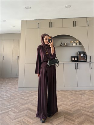 Delta Oysh Pantolonlu Takım Mürdüm (4552)
