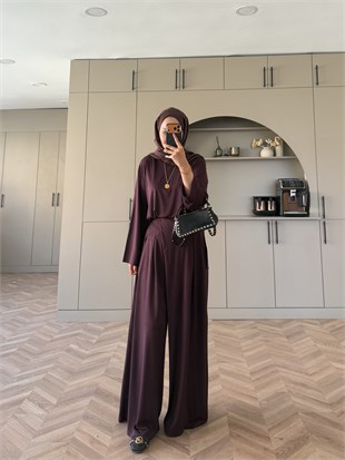 Delta Oysh Pantolonlu Takım Mürdüm (4552)