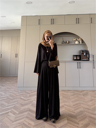 Delta Oysh Pantolonlu Takım Siyah (4552)