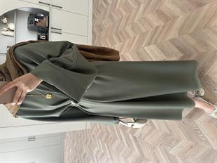 Desni İki İplik Elbise Haki