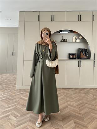 Desni İki İplik Elbise Haki