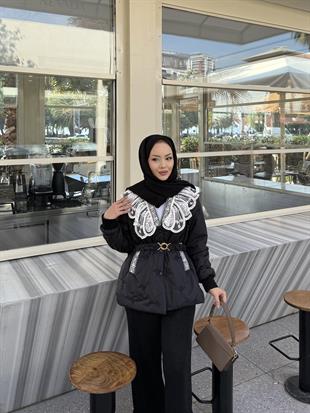 Diamond İthal Kapitone Mont Siyah