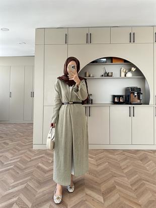 Dilay Triko Uzun Hırka Çağla 