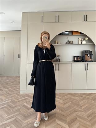 Dilay Triko Uzun Hırka Siyah