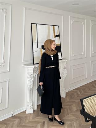 Dilay Triko Uzun Hırka Siyah