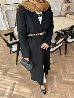 Dilay Triko Uzun Hırka Siyah